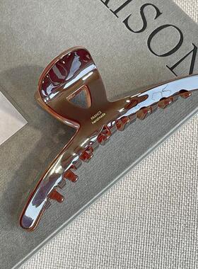 2025新款韩国巧克力醋酸抓夹大号发量大发夹女后脑勺高级感鲨鱼夹