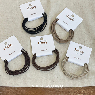 韩国多股结发圈基础百搭日常气质简约发绳高弹力皮筋发饰