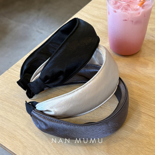 NANMUMU法式缎面宽边新款发箍 韩国进口日常外戴高级感头箍头饰女