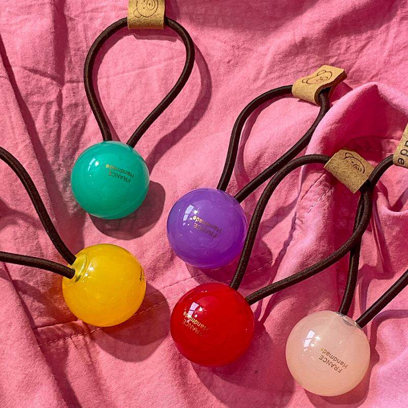 NanMuMu糖果球棒棒糖发绳 韩国france醋酸可爱少女彩色发圈皮筋