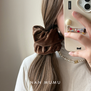法式 头绳大号高级感丝绒发圈气质发饰后脑勺马尾秋冬头饰 2025新款