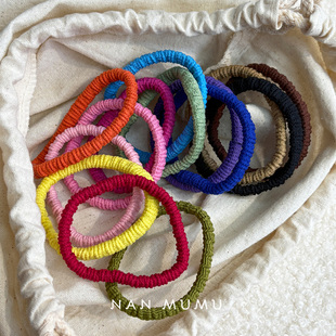 韩国新款百搭高马尾糖果色皮筋发绳头绳基础扎发彩色春夏小肠发圈