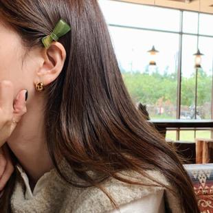 NanMuMu 韩国france可爱小发夹刘海夹边夹 不对称蝴蝶结鸭嘴夹