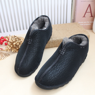 男休闲鞋 老北京布鞋 洒鞋 中老年套脚爸爸鞋 加厚大棉 加绒保暖男棉鞋