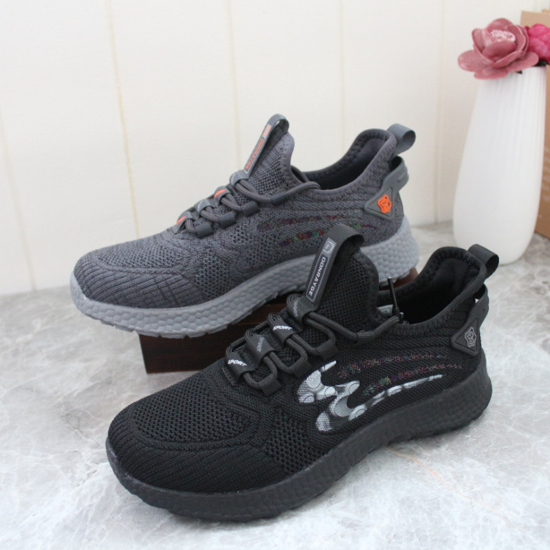 轻质老北京布鞋男鞋网面透气休闲鞋圆头春秋新款编织爆米花鞋底单