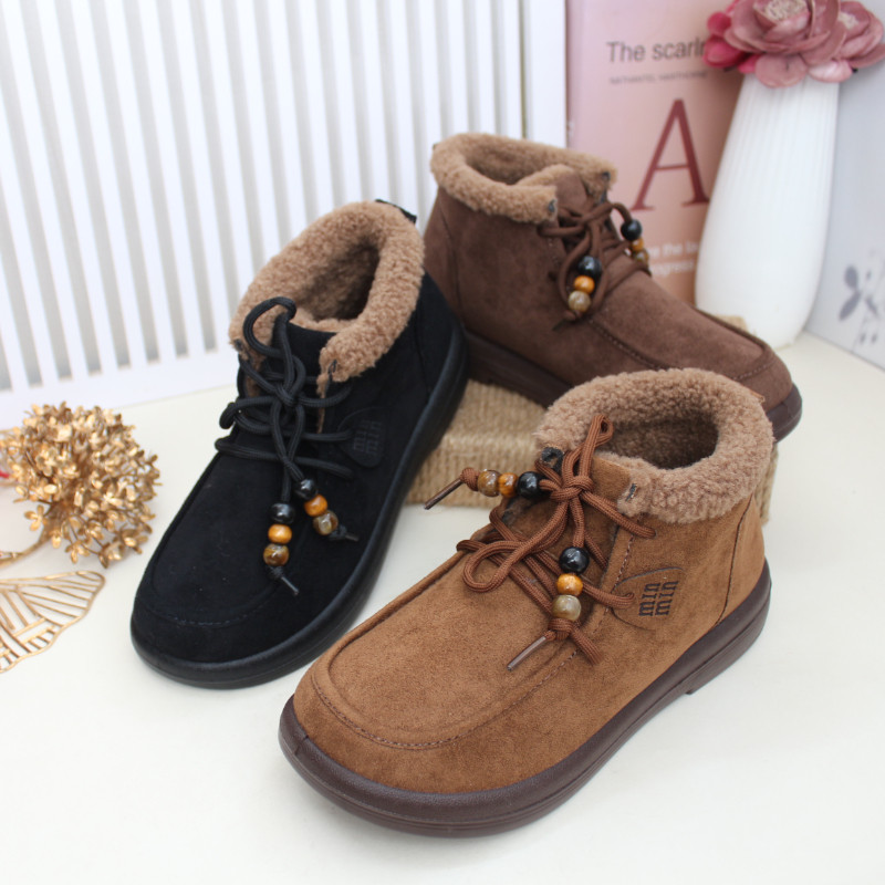 冬季老北京布鞋加绒保暖女棉鞋高帮女休闲鞋系带百搭软底软面女鞋,女鞋,棉鞋,淘宝优惠券,粉丝福利购,淘宝优惠卷