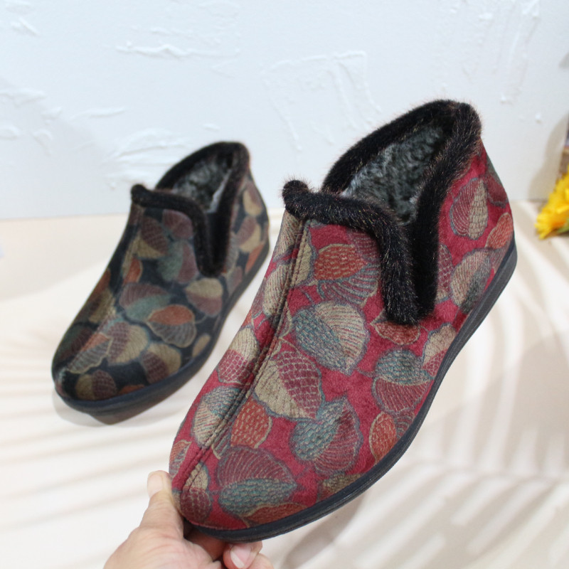 冬季保暖老北京布鞋女棉鞋高帮老年奶奶鞋大棉鞋加绒加厚软底复古,女鞋,棉鞋,淘宝优惠券,粉丝福利购,淘宝优惠卷