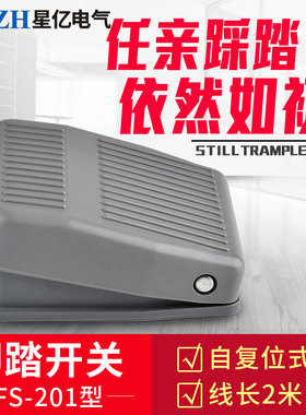 TFS-201脚踏开关踏板脚踩LT4开关机床配件220v10aLTH/1/6脚踏开关