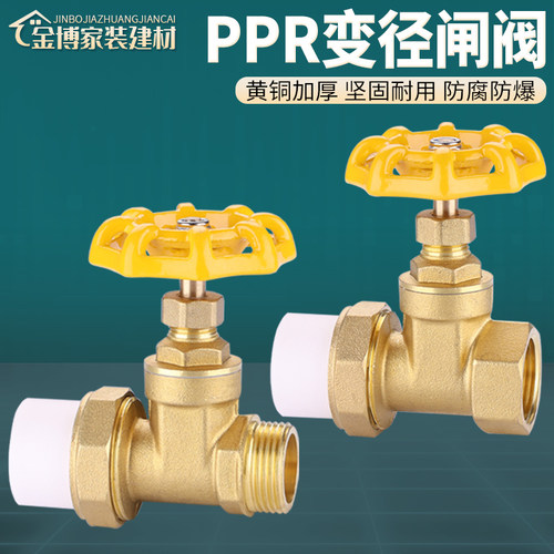 全铜加厚主体PPR变径闸阀