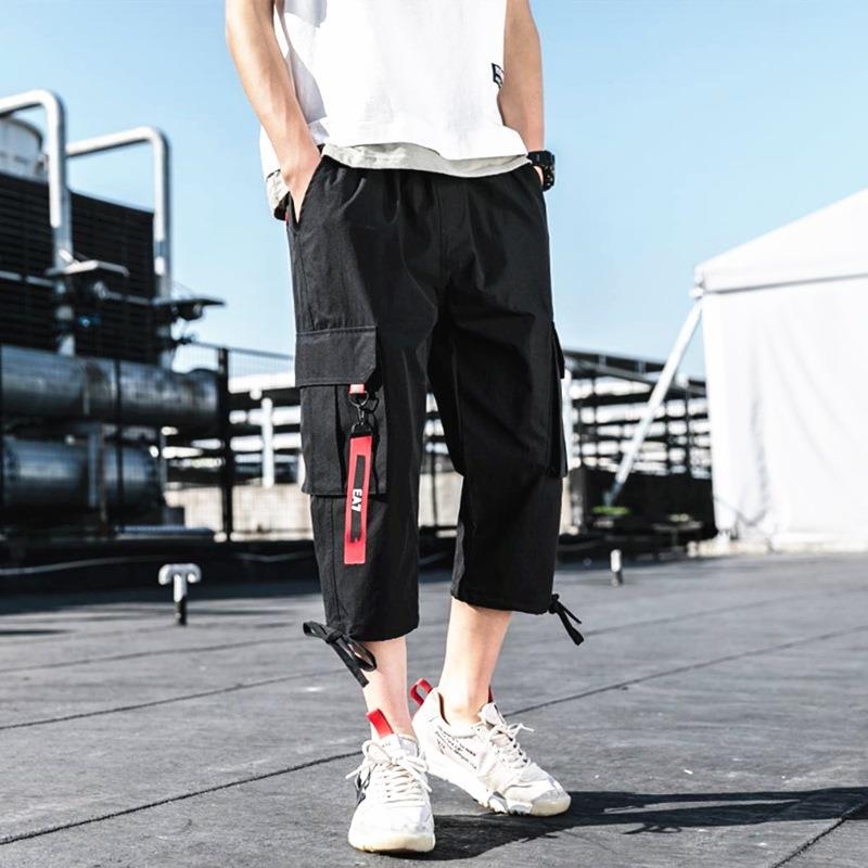 假一赔十夏季宽松休闲男潮流7分青年七分裤