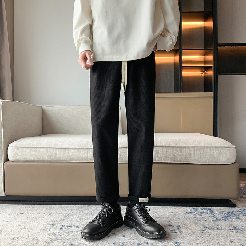 2025春季新款男士休闲长裤灯芯绒微弹潮流港风日系高质量K80-P50，男装休闲裤，星座715-4