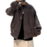 秋季新款港风休闲情侣校园风夹克男日系拉链立领潮流宽松JK99-P78，男装夹克，星座715-4