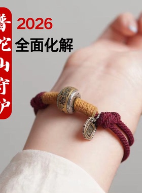 普陀山2026s925银银制品银路路通可转动手链银饰民族小众情侣礼物