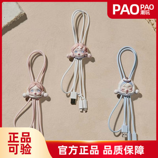 POPMART泡泡玛特SKULLPANDA进退之门系列数据线盲盒周边礼物可爱