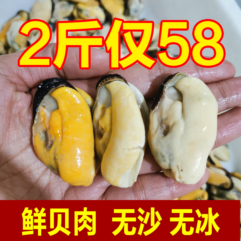 鲜活青口贝肉冷冻海虹肉贻贝肉可做猫饭狗饭猫食58元2斤顺丰包邮 水产肉类/新鲜蔬果/熟食 青口贝 原图主图