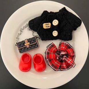 哭娃Crybaby 秋冬毛衣裙子着替 vacation搪胶毛绒衣服娃衣套装