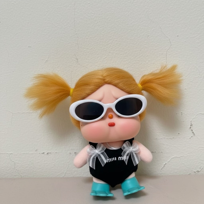 适用哭娃Crybaby vacation搪胶毛绒泳衣衣服娃衣套装连衣裙