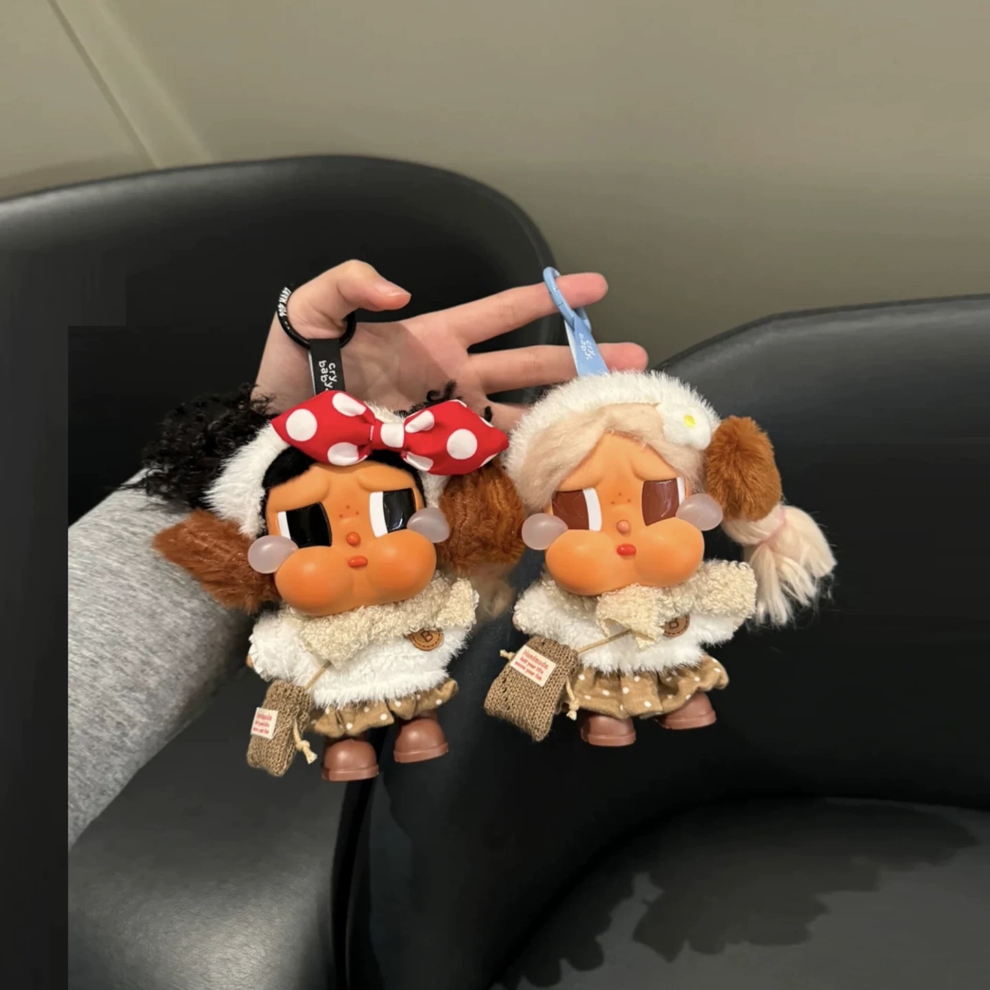 crybaby暖冬耳罩娃衣套装适用于哭娃vacation搪胶衣服配饰可换装