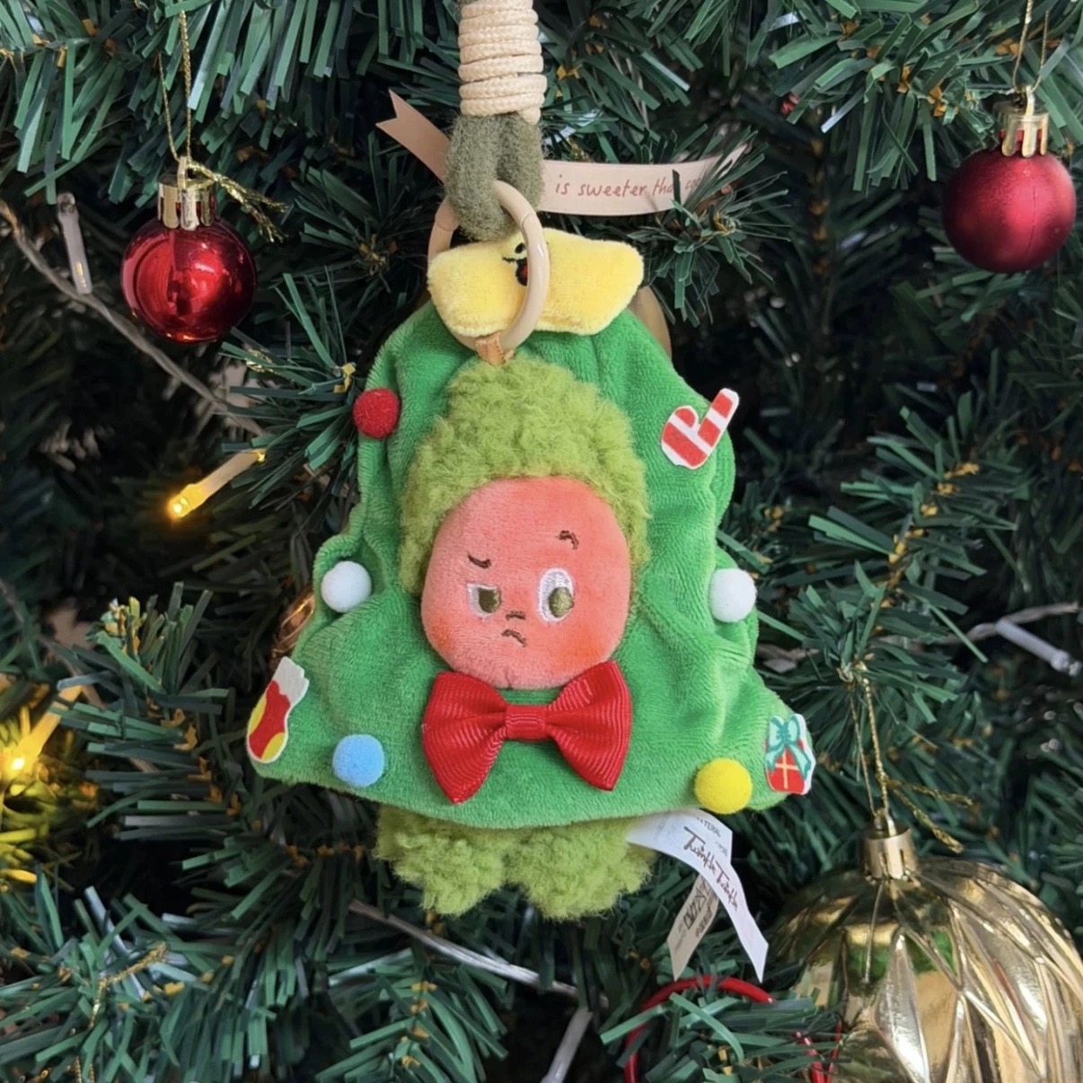 4.0拉布布圣诞节10cm星星人娃衣labubu圣诞树套装圣诞节衣服头套