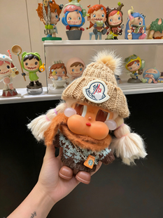 哭娃crybaby娃衣搪胶公仔衣服美拉德栗子可可棕色毛线帽娃衣套装