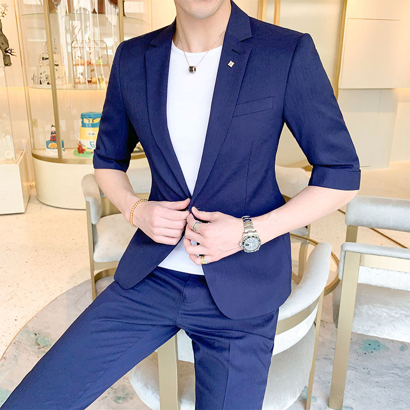 summer man Thin section Short sleeved Suit Korean Edition Self cultivation Hair Stylist Sleeve Small suit DT06P150in the Men's clothing, Suits  category - from Buy2taobao.com to provide professional Taobao agent buy service