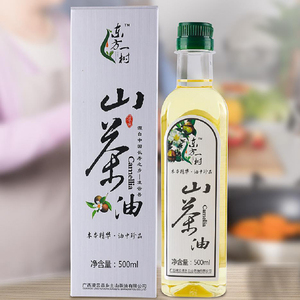 广西纯正山茶油食用油500ml茶籽油婴儿先进机榨野生茶树油