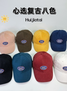 韩版百搭男女童鸭舌帽磨毛高质感儿童棒球帽宝宝休闲春秋遮阳帽子