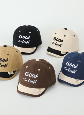 儿童帽子韩版宝宝春秋季男女童速干薄款短檐透气鸭舌帽遮阳棒球帽