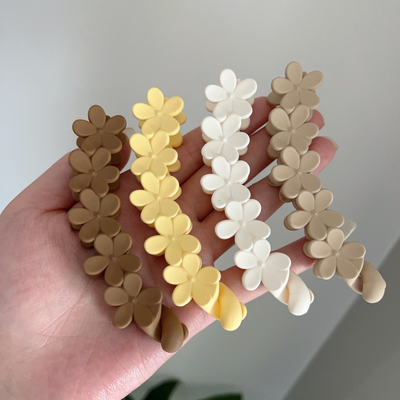 2024新款花朵香蕉夹竖夹马尾夹子发饰后脑勺高级感无痕发夹女头饰