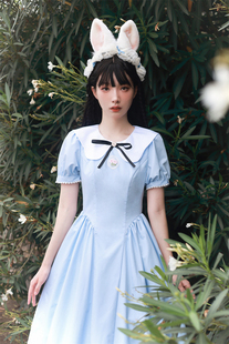 现货掉落 安妮的假日 轻lo显瘦连衣裙 复古长裙大裙摆lolita洋装