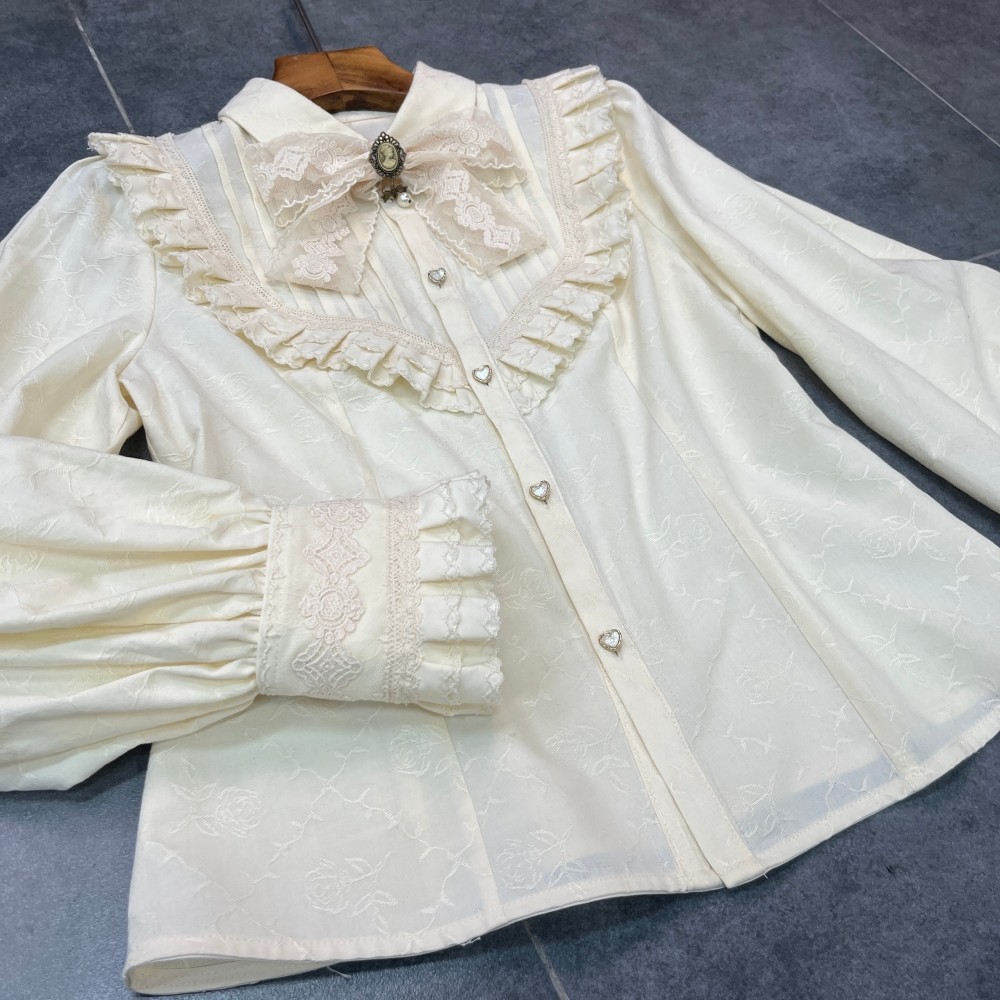 野蔷薇衬衣快团预约中 lolita衬衣 甜美娃娃领复古优雅灯笼袖内搭,模玩/动漫/周边/娃圈三坑/桌游,lolita衬衫/内搭,淘宝优惠券,粉丝福利购,淘宝优惠卷