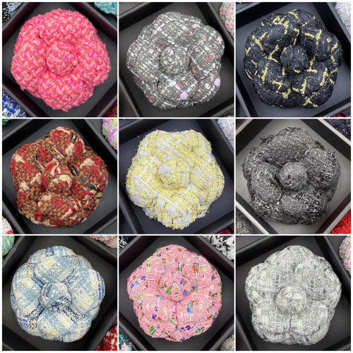 香奶奶双c小香风胸针山茶花胸针