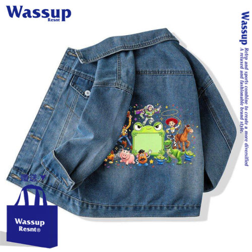 WASSUP玩具总动员胡迪巴斯光年小儿童休闲运动开衫牛仔外套上衣服