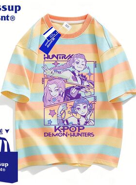 WASSUPKpop猎魔女团男女情侣装短袖t恤新米拉佐依鲁米上衣服夏装