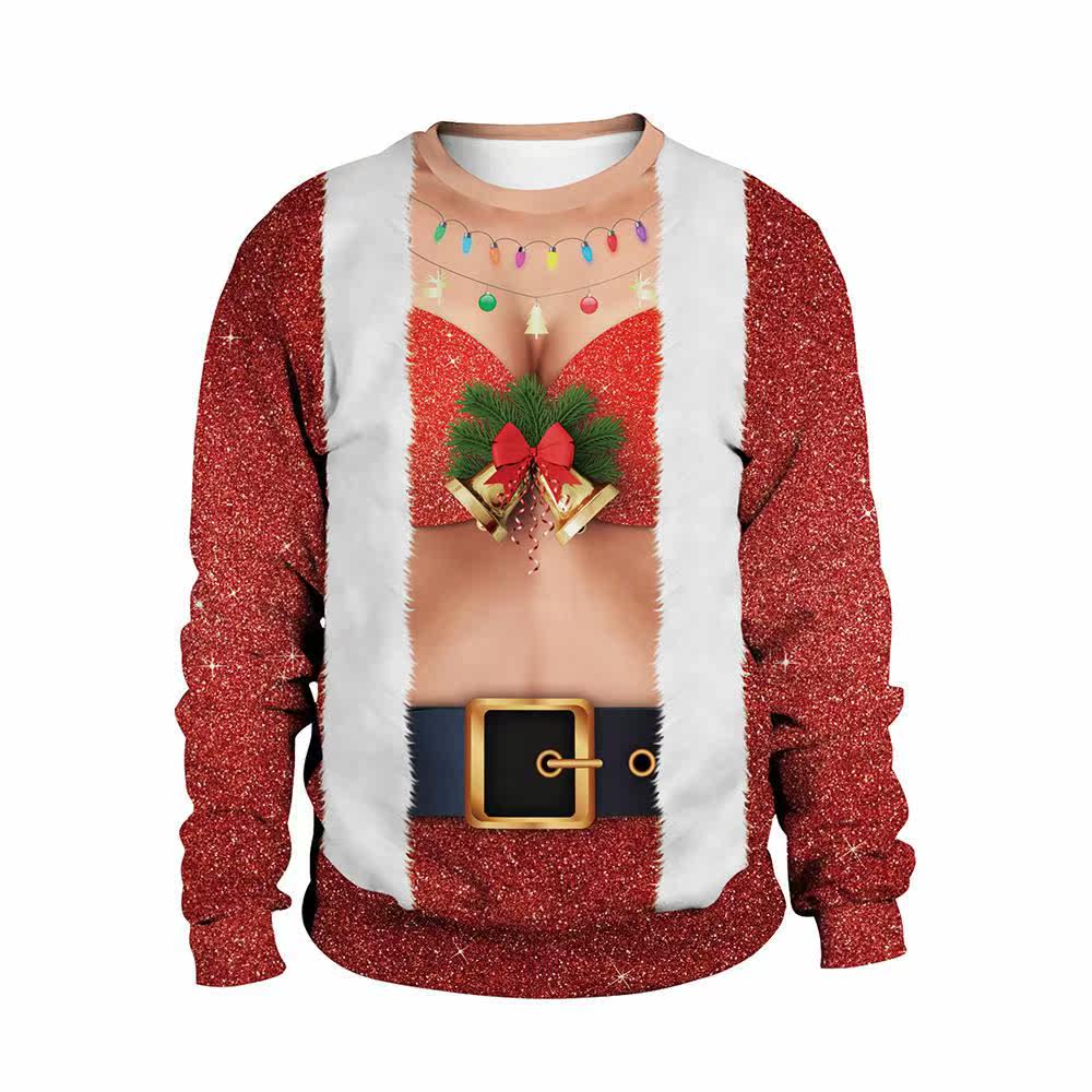 2021 ugly christmas sweater for gift santa elf funny圣诞卫衣