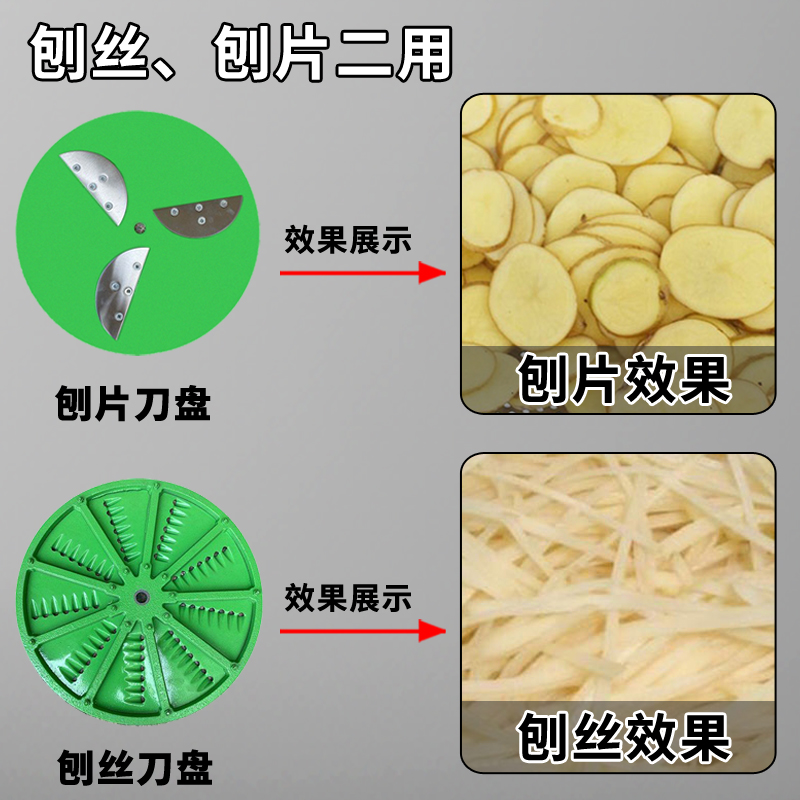 。电动刨丝机手摇切片机养殖家用薯类萝卜木薯番薯地瓜红薯刨片机