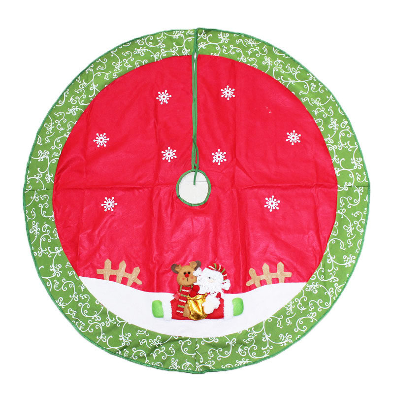 酷品诚客 圣诞树裙100CM1米立体老人圣诞树围裙树裙圣诞节装饰0.9