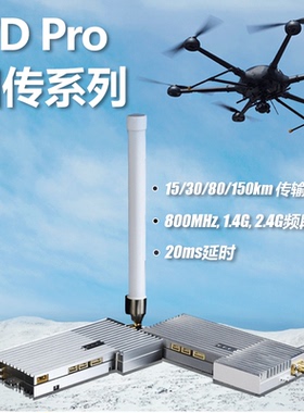 Foxtech VD Pro数字高清 图传无人机30-150KM远距离1080P图数一体