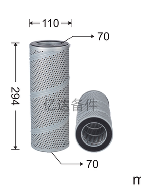 适用于P814/172187-73730/093-5369/HF35005挖掘机液压油滤芯