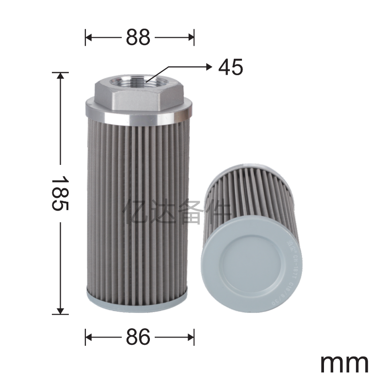 适用于洋马VIO20-3/VIO22-6/VIO25/HF7929挖掘机液压油滤芯