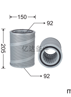 适用于P845/LH718/HF35360/20Y-60-56280挖掘机液压油滤芯