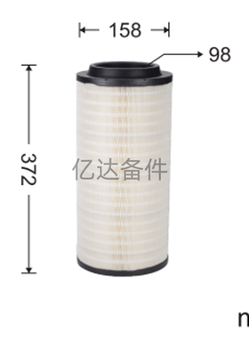 适用于卡特E312F/E312E/E315E 杰西博JS130LC 发动机空气滤芯