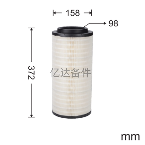 适用于厦工XG813F/XG815FL挖掘机发动机空气滤芯