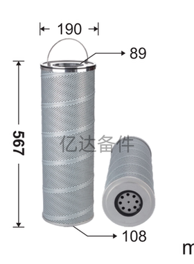 适用于雷沃FR210/FR220-7/LX666A/10/YLXB-32挖掘机液压油滤芯