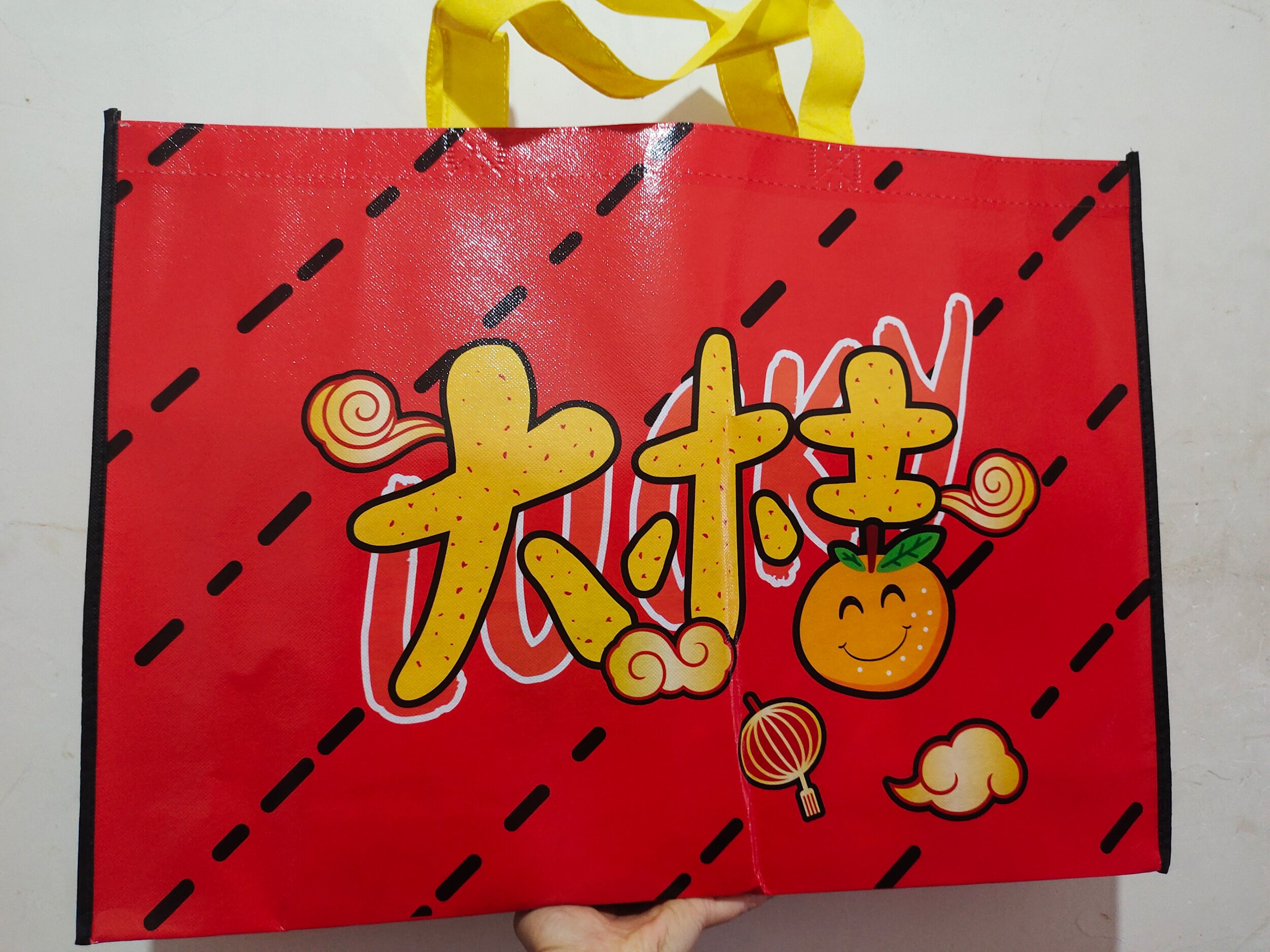 买菜大桔宽容量手提无纺布购物环购物袋/环保袋/帆布