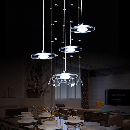 小清新水晶餐厅灯吊灯极简装饰灯