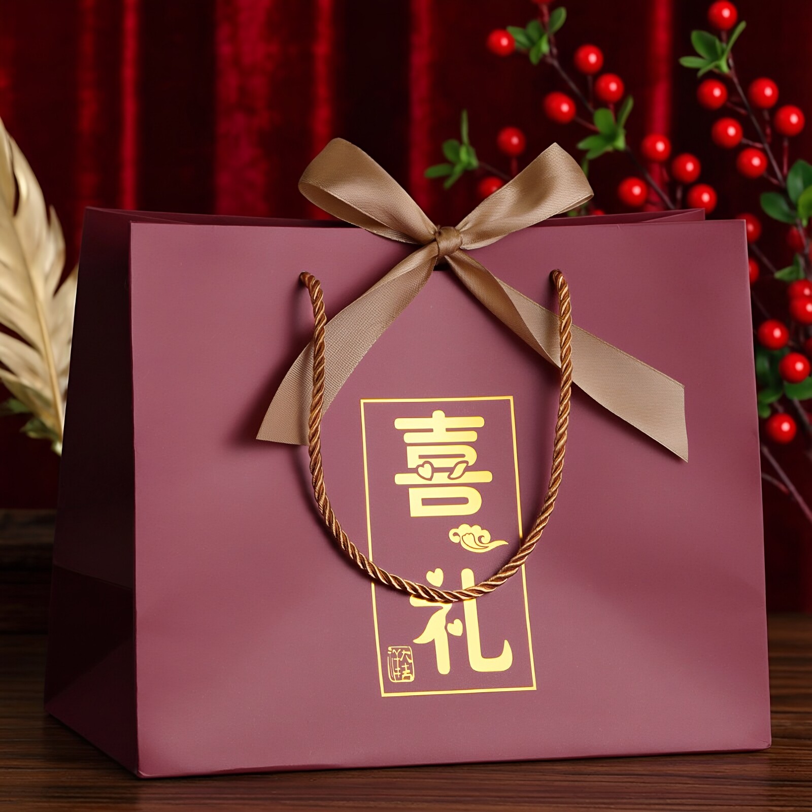 中国风婚礼喜糖回礼袋