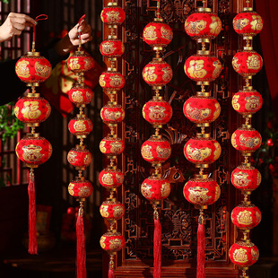 2026马年新款新年过年福字连串灯笼春节客厅装饰用品门上喜庆挂件
