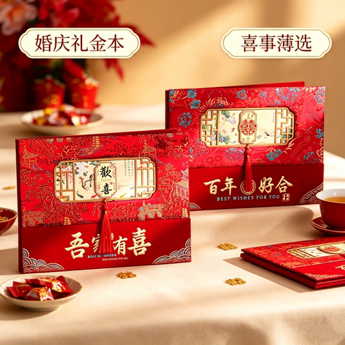 高端婚礼礼金簿记账本