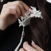 東黑三白 炽然清蝶 s930纯银原创设计口袋便携小巧女发梳子礼物